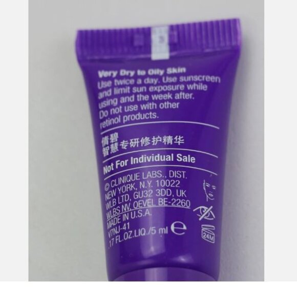 Clinique Made in USA Smart Wrinkle Repair Serum 0.17 OZ 5 ml New - Picture 8 of 9